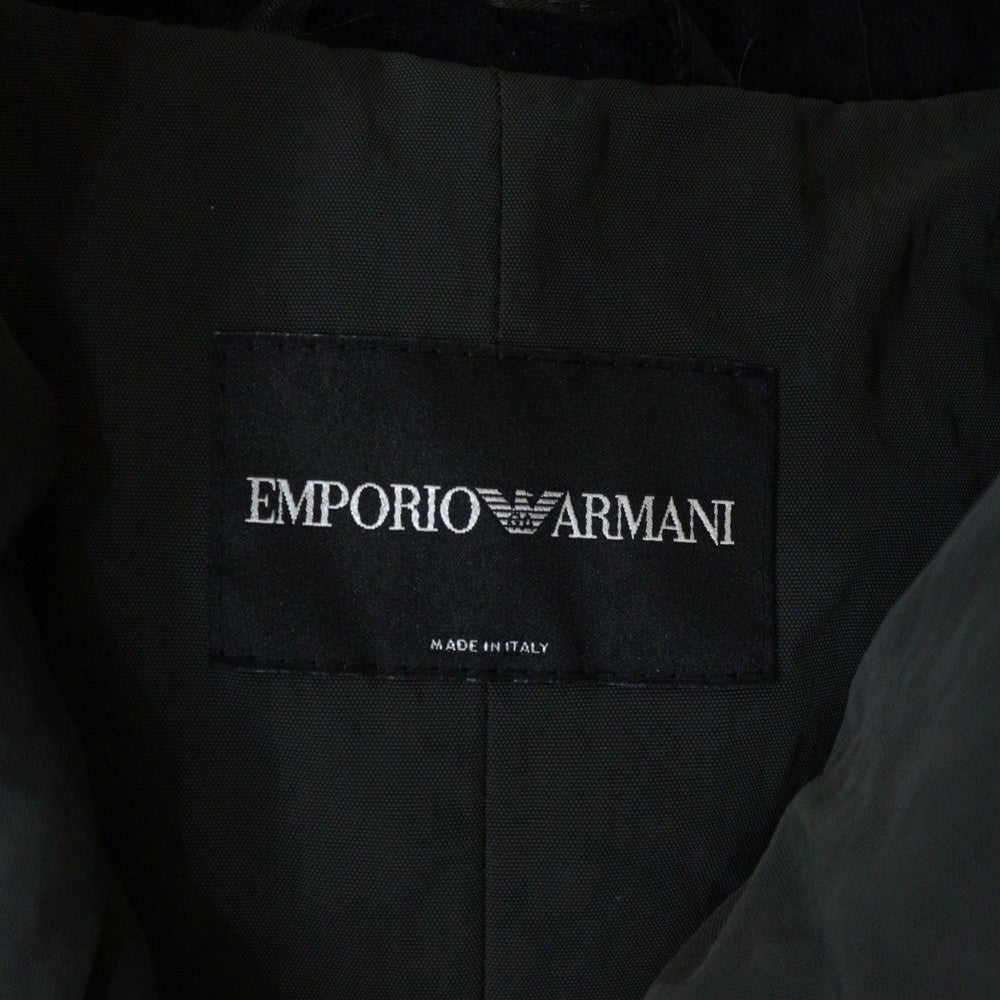 EMPORIO ARMANI(エンポリオアルマーニ) トグル付セーラーカラーベロア切替中綿ジャケット ブルゾン グレー