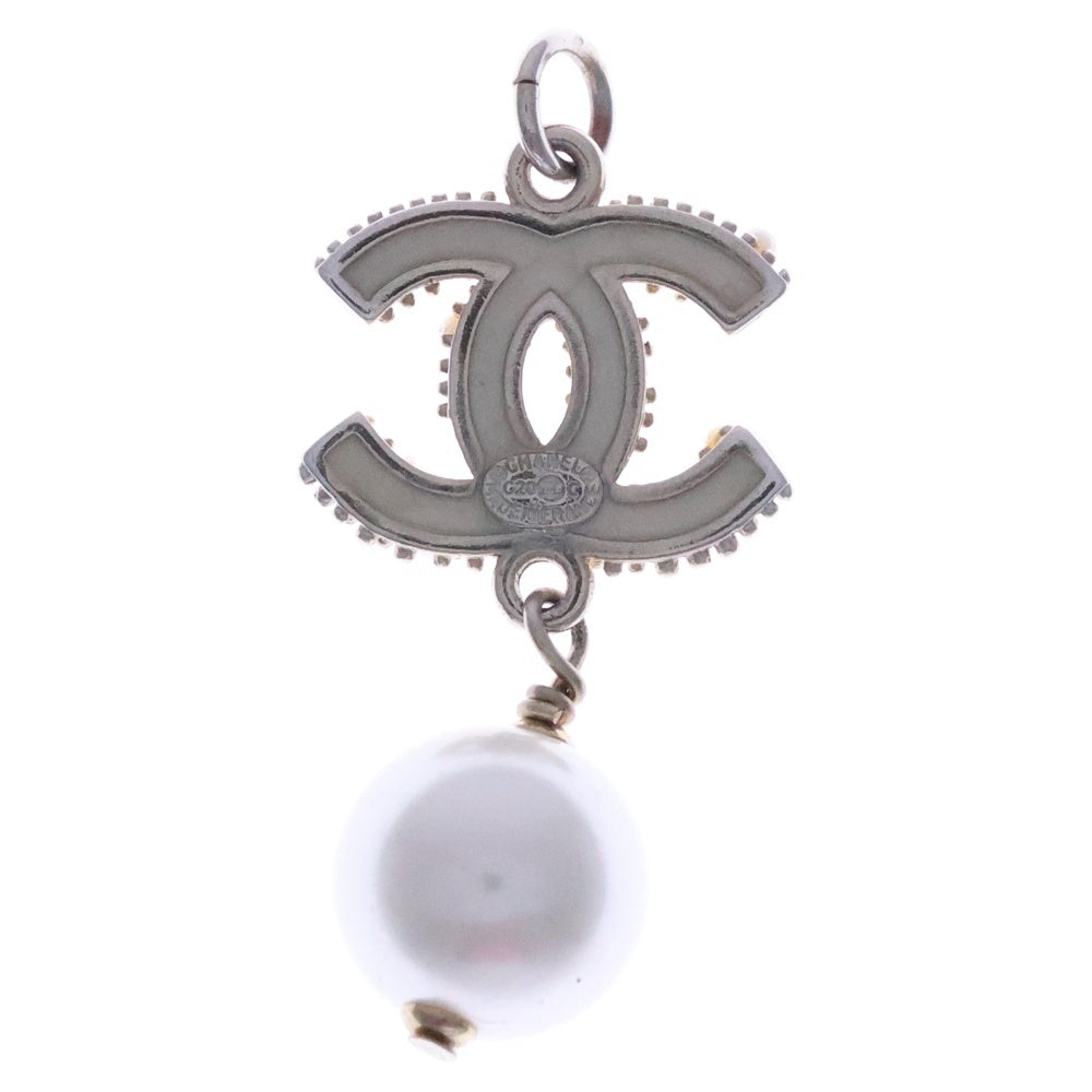 CHANEL(シャネル) ココマーク ラインストーン パールトップ ネックレス ペンダント ゴールド GP