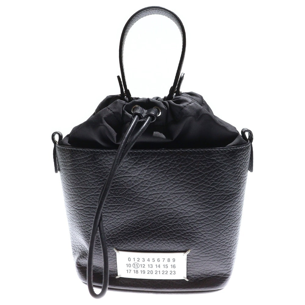 Maison Margiela 11(メゾンマルジェラ11) 5AC バケット ショルダーバッグ ブラック レザー S61WG0035