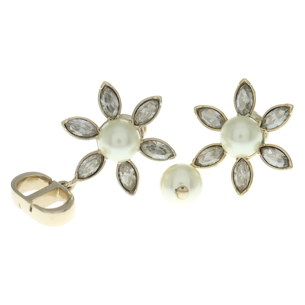 Christian Dior(クリスチャンディオール) Bloom in Dior CDロゴ フラワーモチーフ ピアス ゴールド