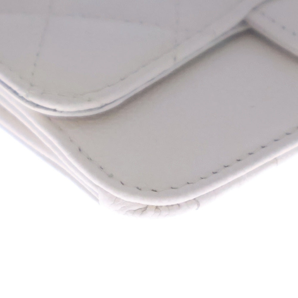 CHANEL(シャネル) フラグメントケース カードケース コインケース キャビアスキン ホワイト キャビアスキン AP0250 ゴールド金具 レディース