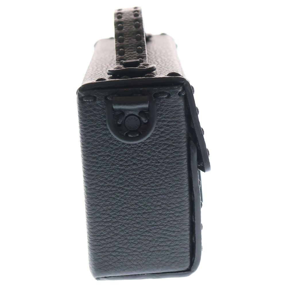 FENDI(フェンディ) FF セレリア ソフトトランクバゲット 2WAY レザーハンドバッグ ショルダーバッグ ブラック 7VA565 レディース