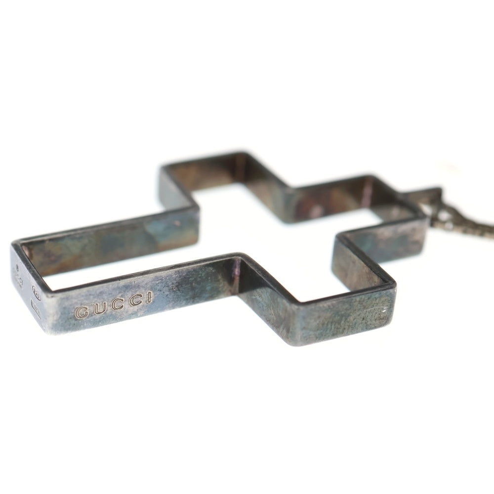 GUCCI(グッチ) クロスモチーフ ネックレス ペンダント チェーン シルバー