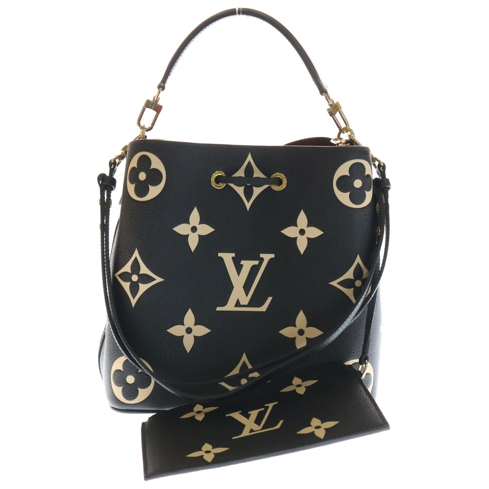 LOUIS VUITTON(ルイヴィトン) モノグラムアンプラント ネオノエMM 2WAY レザーハンドバッグ ショルダーバッグ ブラック/ベージュ M45497 レディース