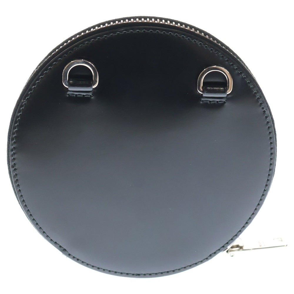 PRADA(プラダ) ブラッシュドレザー ミニポーチ チェーンバッグ ショルダーバッグ ミニバッグ ブラック レザー 1NR003 シルバー金具 レディース