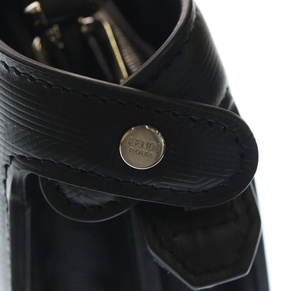 FENDI(フェンディ) ピーカブー アイシーユー エックスクロス 2Wayハンドバッグ ショルダーバッグ ブラック レザー 7VA582 シルバー金具 レディース