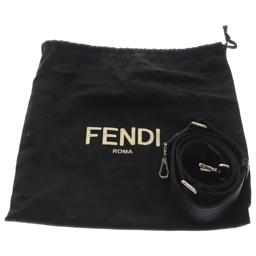 FENDI(フェンディ) ピーカブー アイシーユー エックスクロス 2Wayハンドバッグ ショルダーバッグ ブラック レザー 7VA582 シルバー金具 レディース