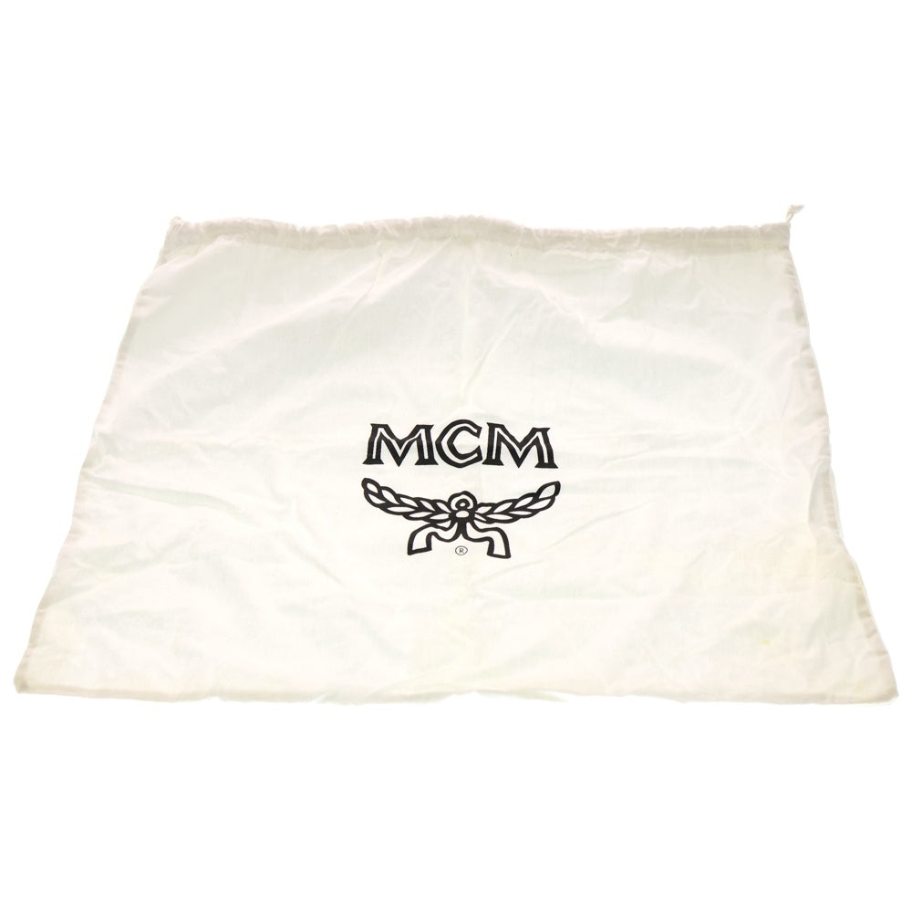 MCM(エム シー エム) ヴィセトス ロゴグラム バックパック リュックサック スタッズ PVC レザー ベージュ