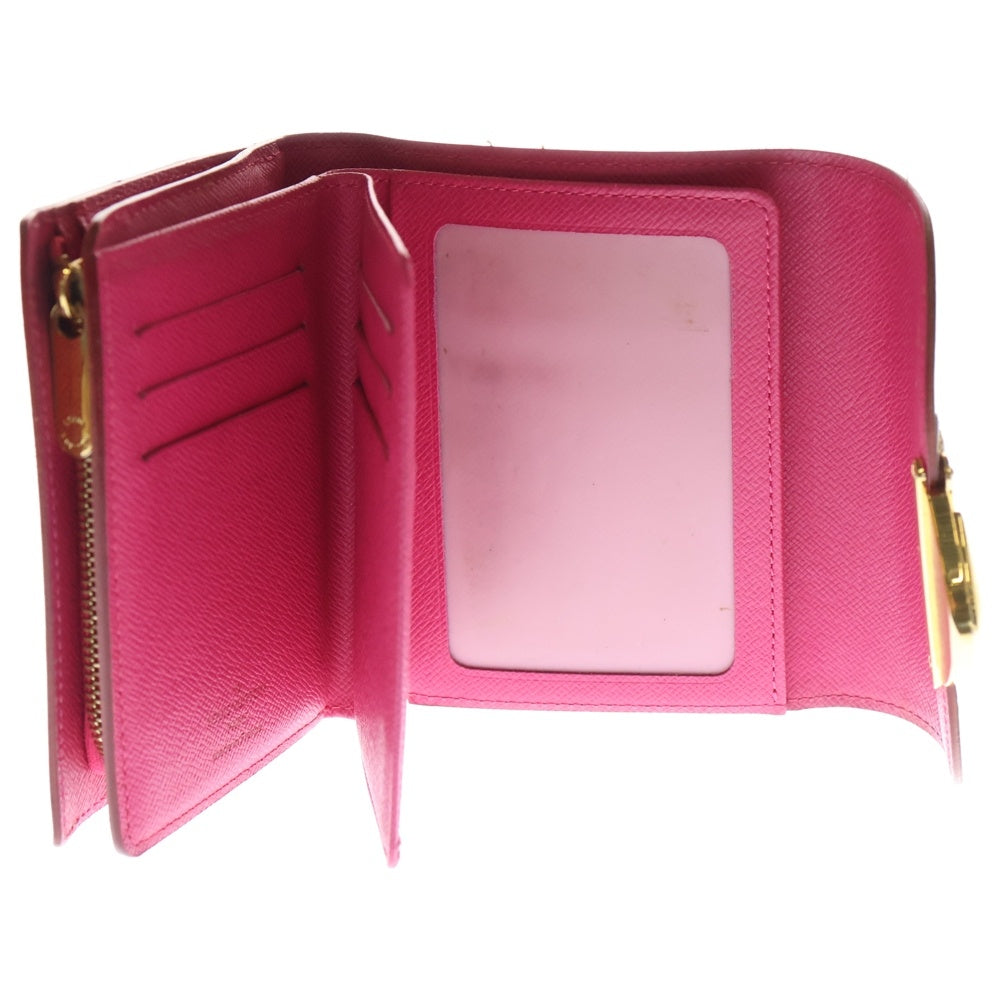 LOUIS VUITTON(ルイヴィトン) モノグラムマルチカラー ポルトフォイユ・ジョイ コンパクトウォレット 三つ折り財布 ブラック レザー×PVC M60282 ゴールド金具 レディース