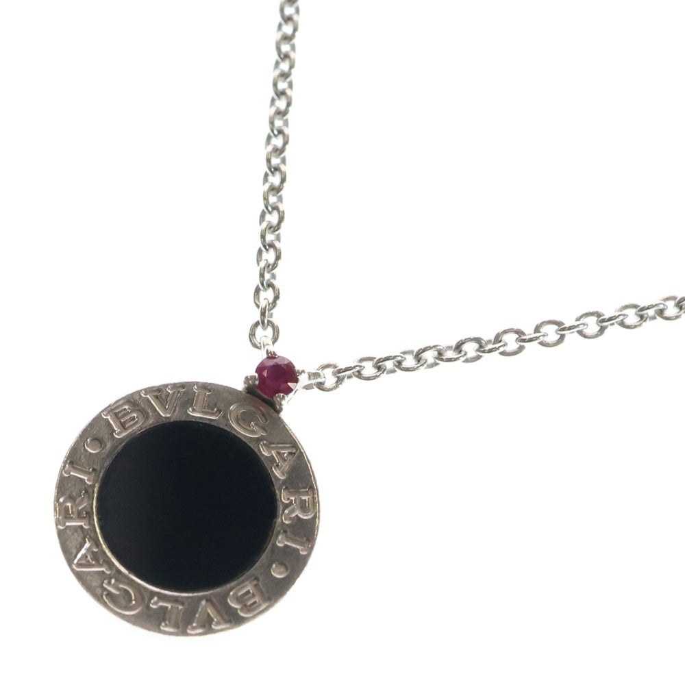 BVLGARI(ブルガリ) セーブザチルドレン 1Pルビー オニキス ネックレス シルバー SV925 アクセサリー レディース