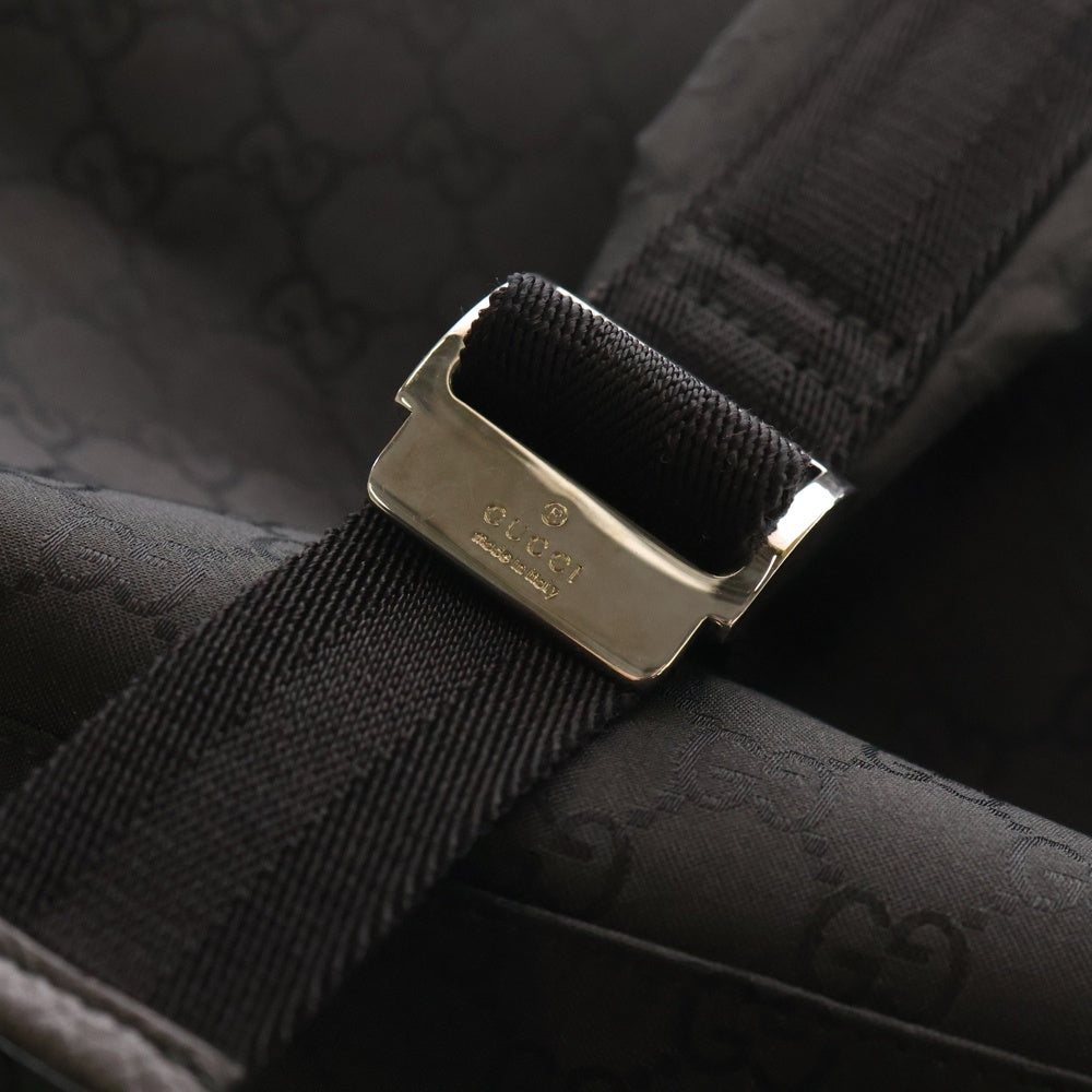 GUCCI(グッチ) グッチシマ GG バックパック リュックサック ブラック ナイロン 179606 ブラック金具