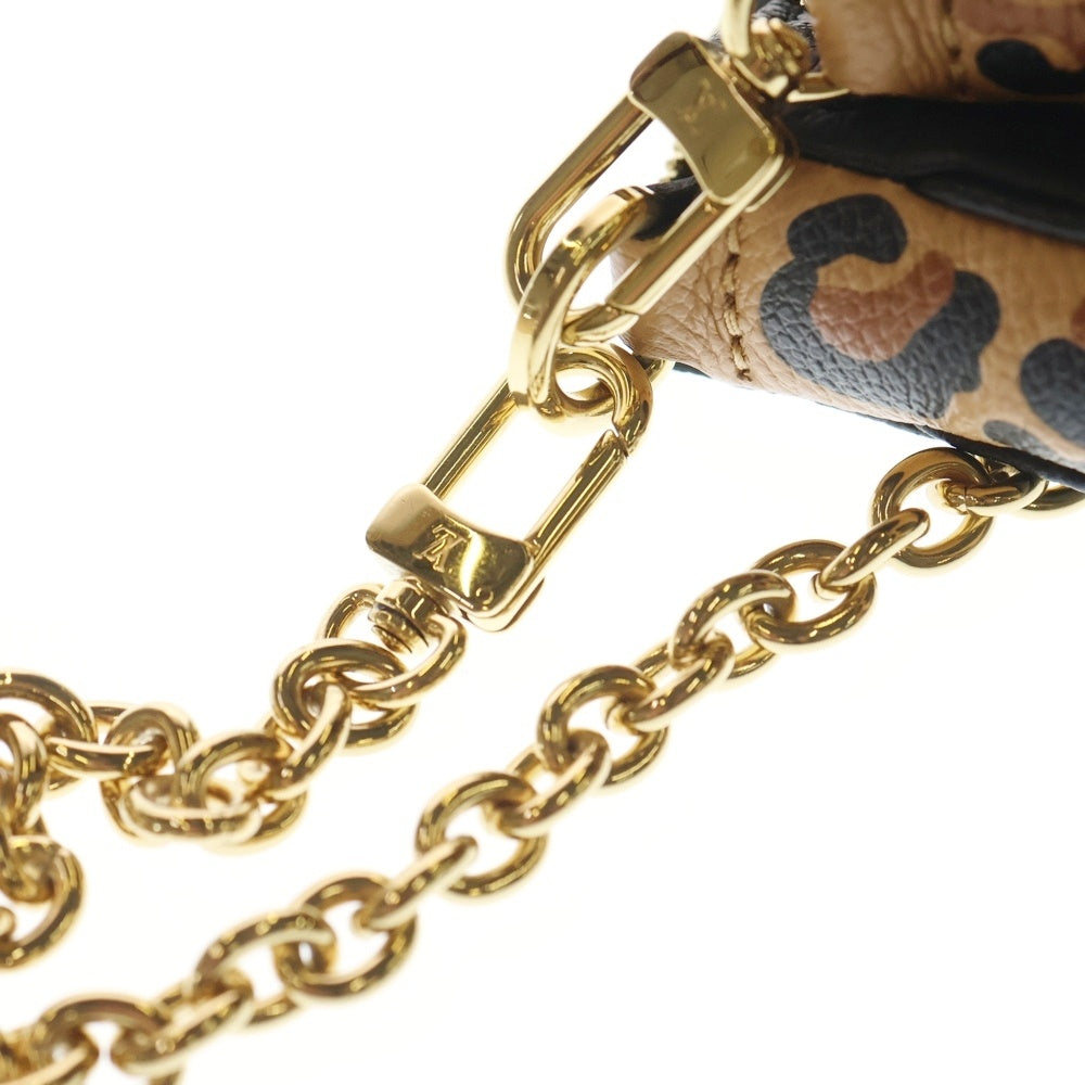 LOUIS VUITTON(ルイヴィトン) アンプラント ミュルティ ポシェットアクセソワール 2WAYバッグ ハンドバッグ ショルダーバッグ チェーンバッグ ブラック×ブラウン レザー M58520 ゴールド金具 レディース