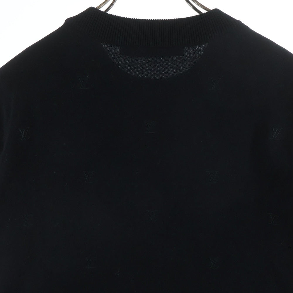 LOUIS VUITTON(ルイヴィトン) LV ブラゾン エンブロイダリー ショートスリーブクルーネッ ニット ブラック RM252MQ OY8 HTN43W
