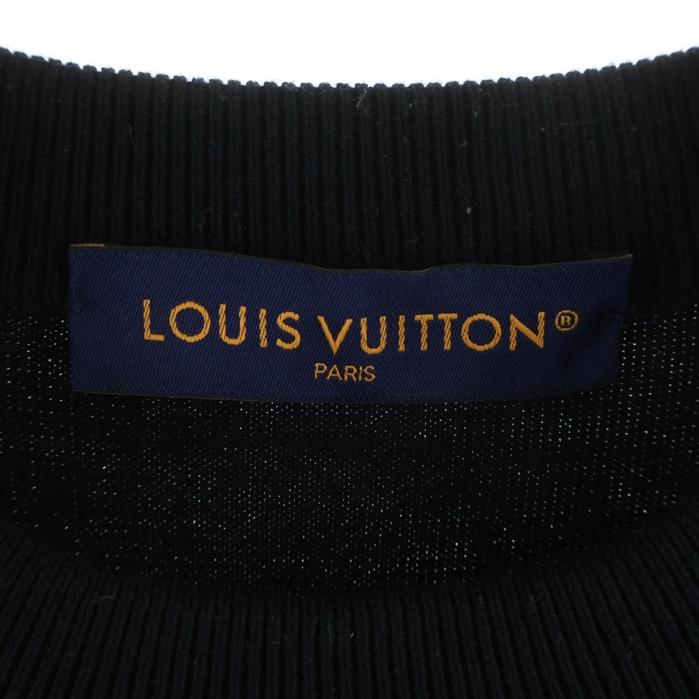 LOUIS VUITTON(ルイヴィトン) LV ブラゾン エンブロイダリー ショートスリーブクルーネッ ニット ブラック RM252MQ OY8 HTN43W