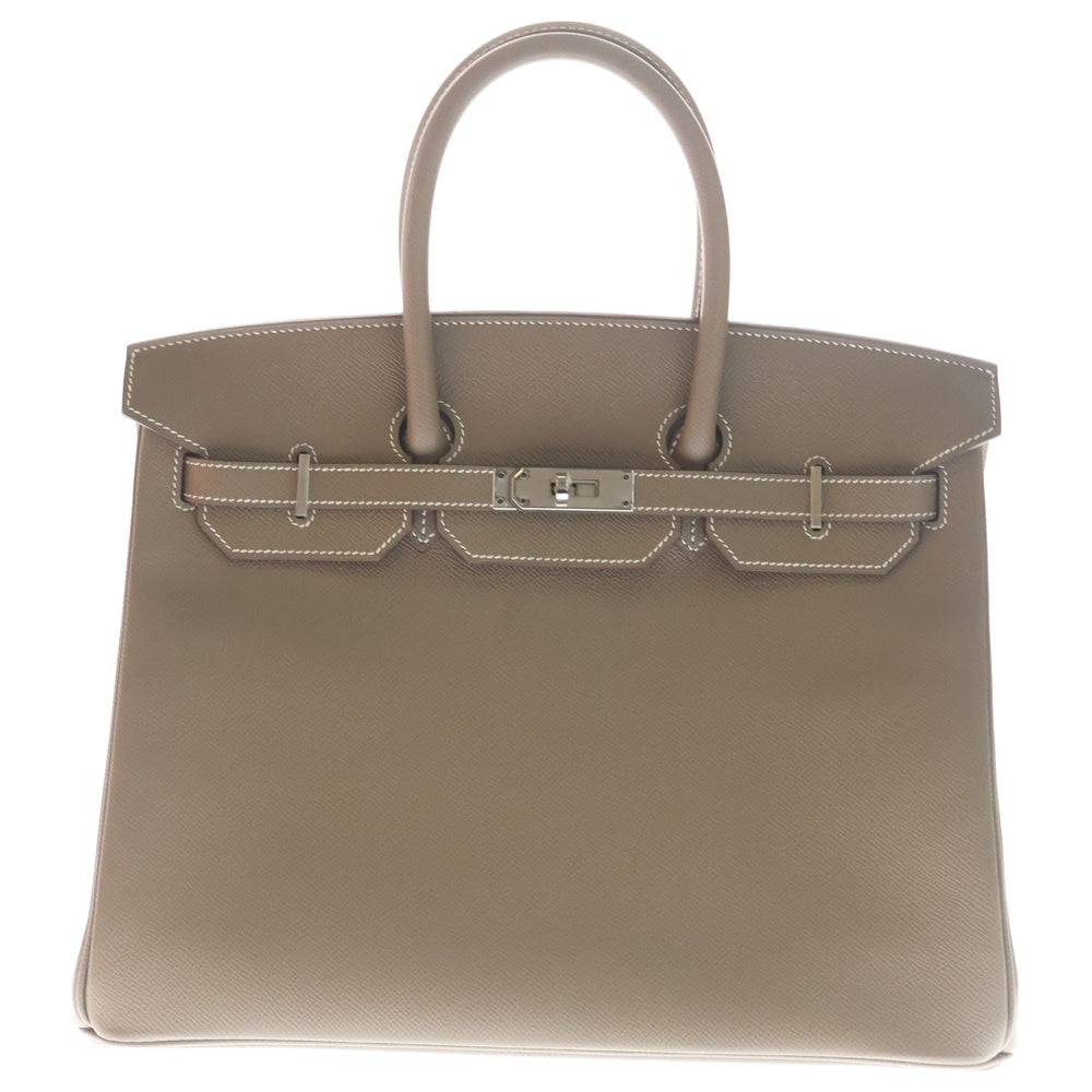 HERMES(エルメス) バーキン35 エトゥープ エプソン ハンドバッグ Y刻印 シルバー金具 レディース