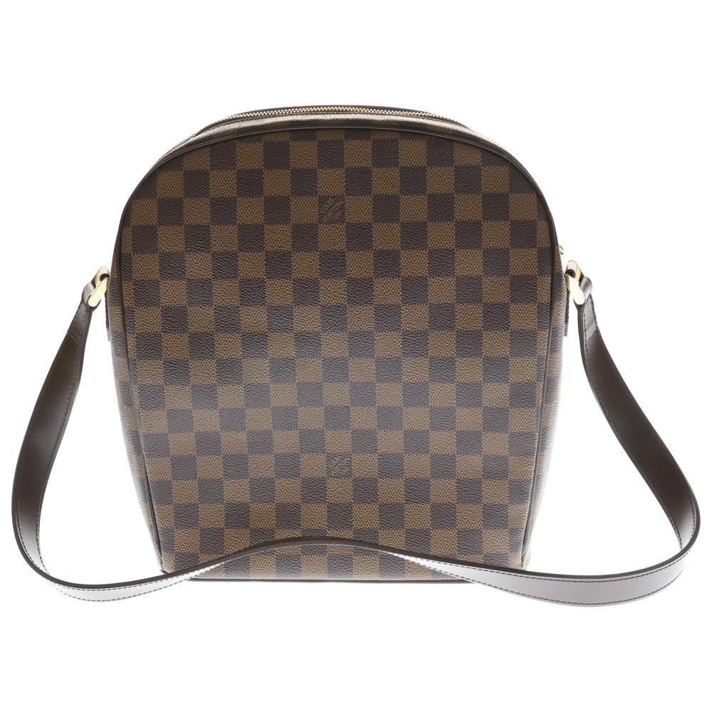 LOUIS VUITTON(ルイヴィトン) ダミエ イパネマGM ショルダーバッグ ブラウン レザー×PVC N51292 ゴールド金具