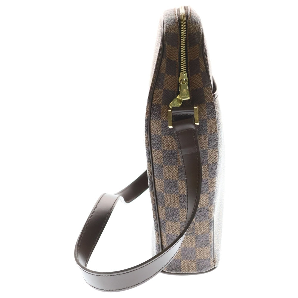 LOUIS VUITTON(ルイヴィトン) ダミエ イパネマGM ショルダーバッグ ブラウン レザー×PVC N51292 ゴールド金具
