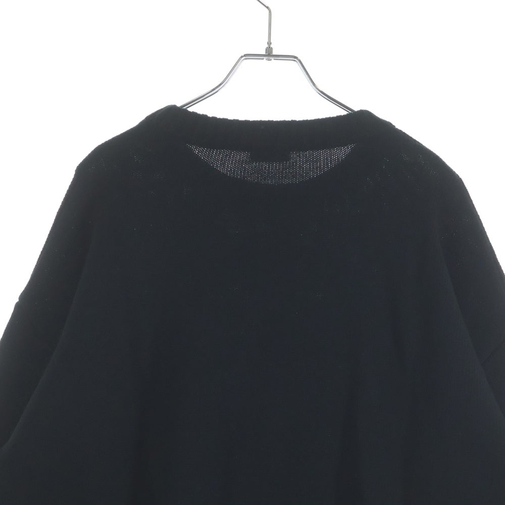 DIESEL(ディーゼル) ロゴジャガード プルオーバー クルーネック 長袖ニット セーター ブラック