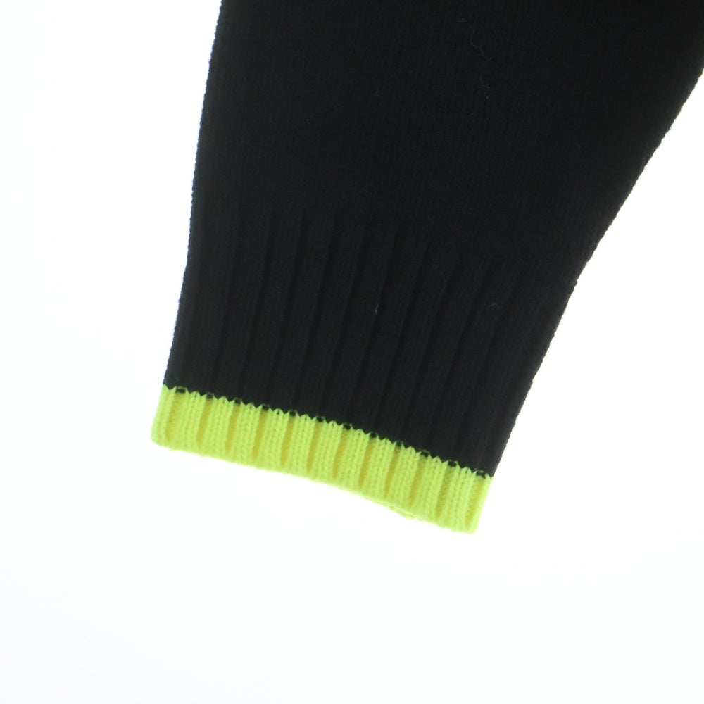 DIESEL(ディーゼル) ロゴジャガード プルオーバー クルーネック 長袖ニット セーター ブラック