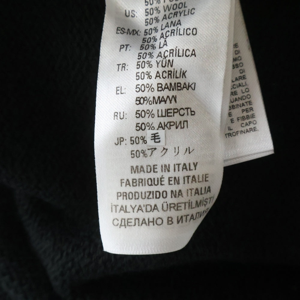 DIESEL(ディーゼル) ロゴジャガード プルオーバー クルーネック 長袖ニット セーター ブラック