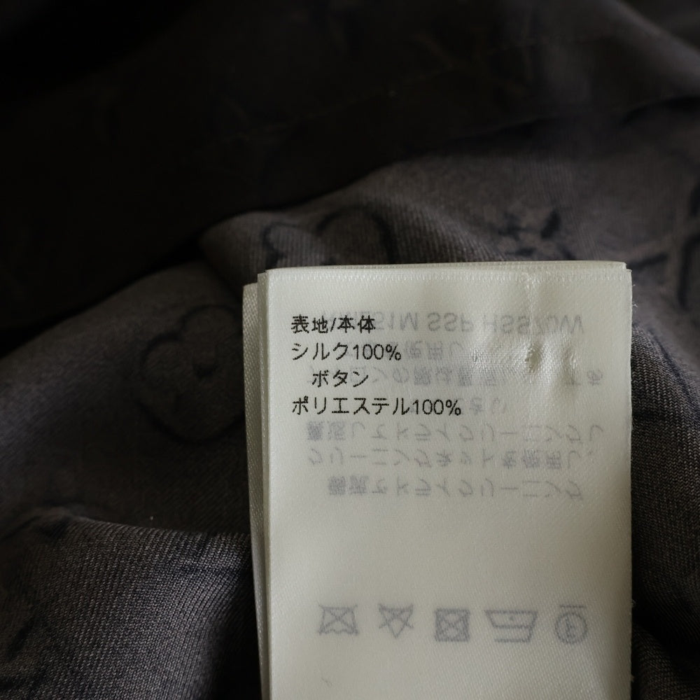 LOUIS VUITTON(ルイヴィトン) プリンテッド モノグラム 半袖シルクシャツ ブラウン HSS70W