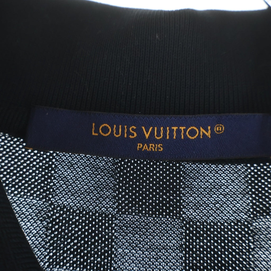 LOUIS VUITTON(ルイヴィトン) ダミエシグネチャー ピケ半袖ポロシャツ ブラック コットン HRY41W