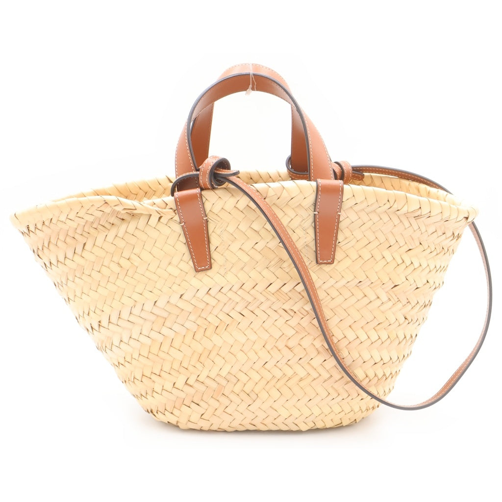 CELINE(セリーヌ) ティーントリオンフ パニエ 2WAYバッグ ショルダーバッグ ハンドバッグ ベージュ×ブラウン レザー×ラフィア レディース