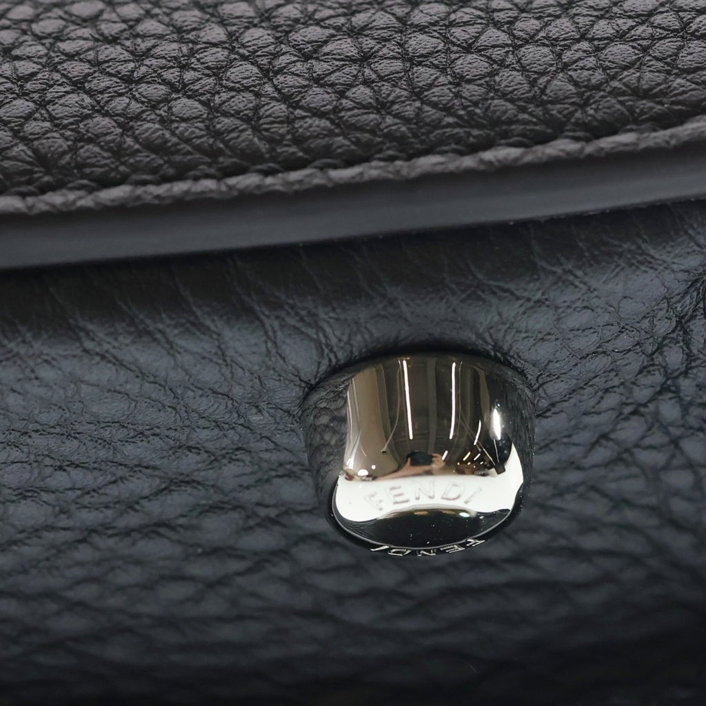 FENDI(フェンディ) ピーカブー ISEEU スモール 2WAYハンドバッグ ショルダーバッグ ダークグレー レザー 7VA530 シルバー金具 レディース