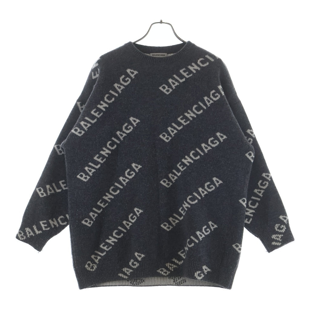 BALENCIAGA(バレンシアガ) ALL OVER LOGO CREWNECK KNIT オーバー ロゴ