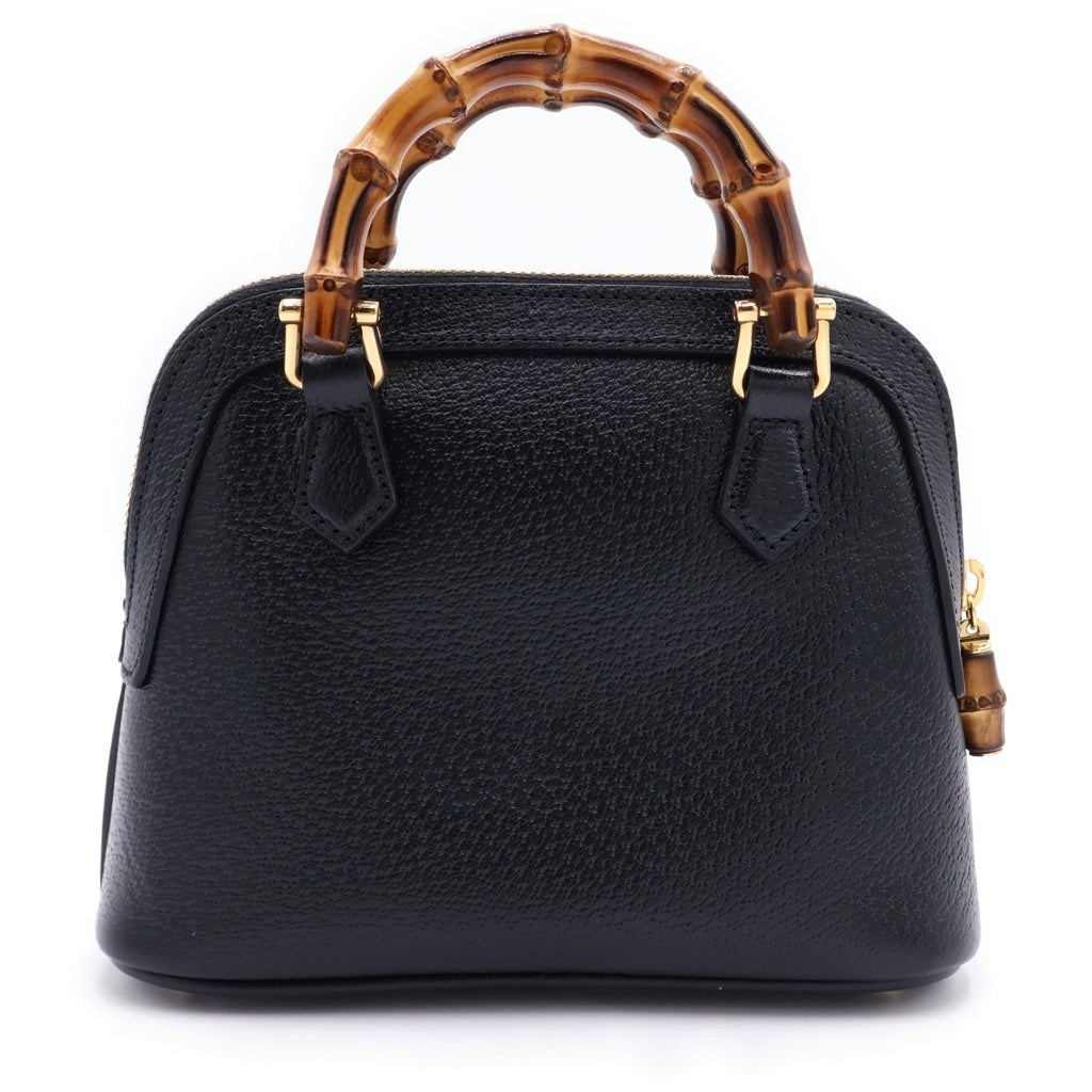 GUCCI(グッチ) ダイアナ バンブー レザー 2wayハンドバッグ ショルダーバッグ ブラック 715775 レディース