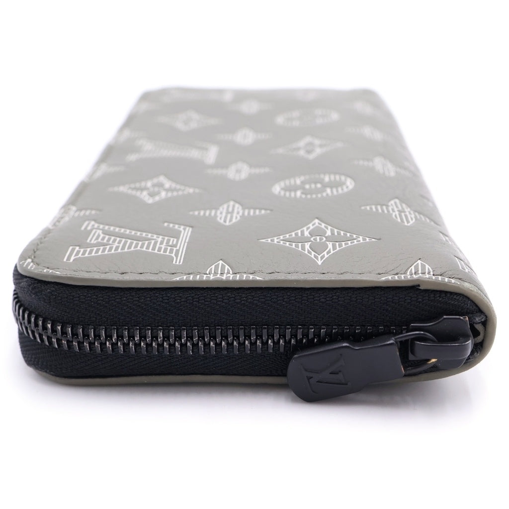 LOUIS VUITTON(ルイヴィトン) モノグラムシャドウ ジッピーウォレット ロングウォレット ホリゾンタル オリーブグリーン M12578 シルバー金具