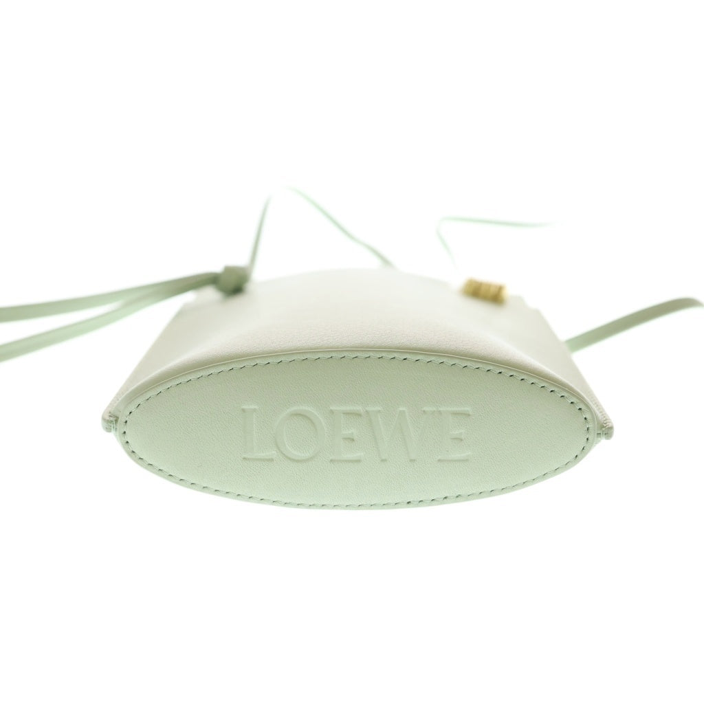 LOEWE(ロエベ) ダイスポケット ショルダーバッグ ポシェット ポーチ 2Way クラシックカーフ レザー ゴールド金具 グリーン C630R12X01 レディース