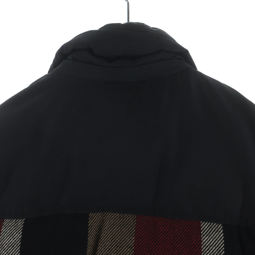 BLACK LABEL CRESTBRIDGE(ブラックレーベルクレストブリッジ) クレストブリッジ クレス チェック柄 ダウンジャケット ナイロン切り替え ブラック/レッド/ベージュ