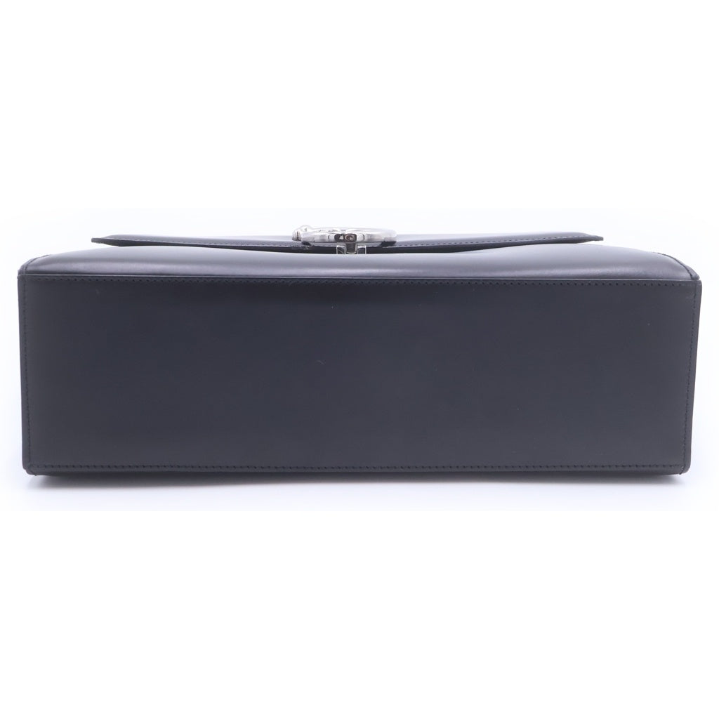 Cartier(カルティエ) パンテール レザー ハンドバッグ ブラック シルバー金具 L1000512 レディース