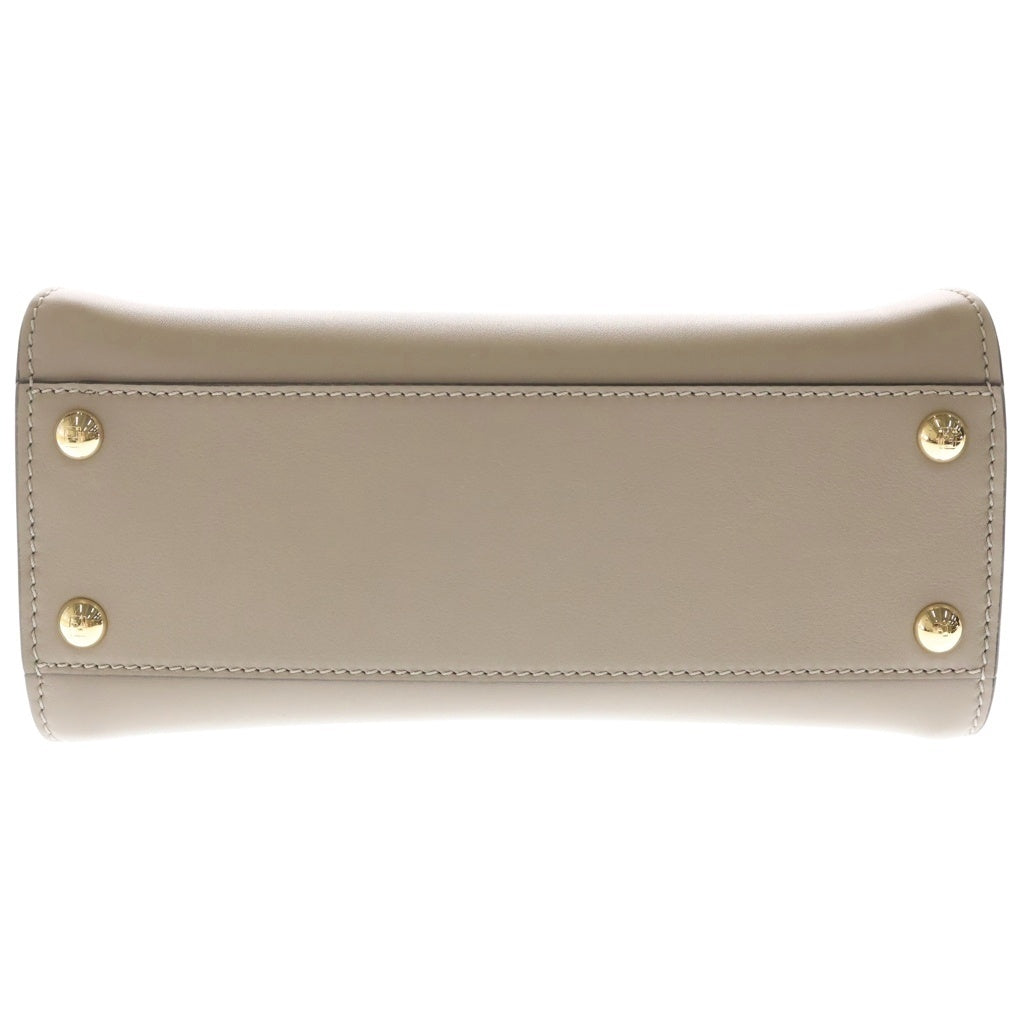 FENDI(フェンディ) ミニ ピーカブー レザー 2WAY ハンドバッグ ショルダーバッグ 8BN244 グレージュ レディース