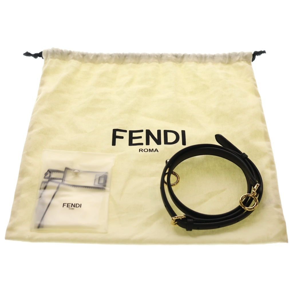 FENDI(フェンディ) ピーカブー セレリア ミニ レザー 2WAY ハンド ショルダーバッグ ゴールド金具 ブラック 8BN244 レディース