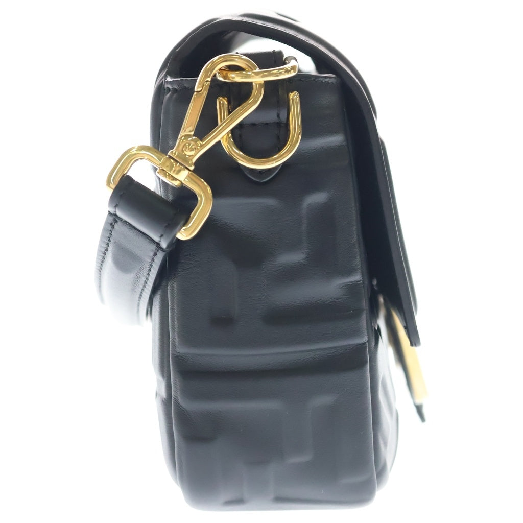 FENDI(フェンディ) ズッカ マンマバゲット レザー 2WAY ショルダーバッグ ハンドバッグ 8BR600 ブラック レディース