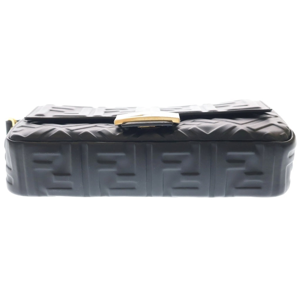 FENDI(フェンディ) ズッカ マンマバゲット レザー 2WAY ショルダーバッグ ハンドバッグ 8BR600 ブラック レディース