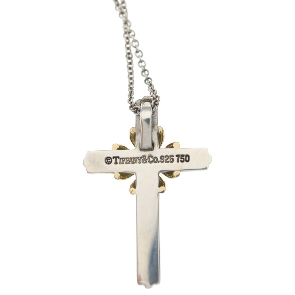 TIFFANY & Co.(ティファニー) シグネチャー クロスネックレス ペンダント ゴールド/シルバー Au750 Ag925 レディース