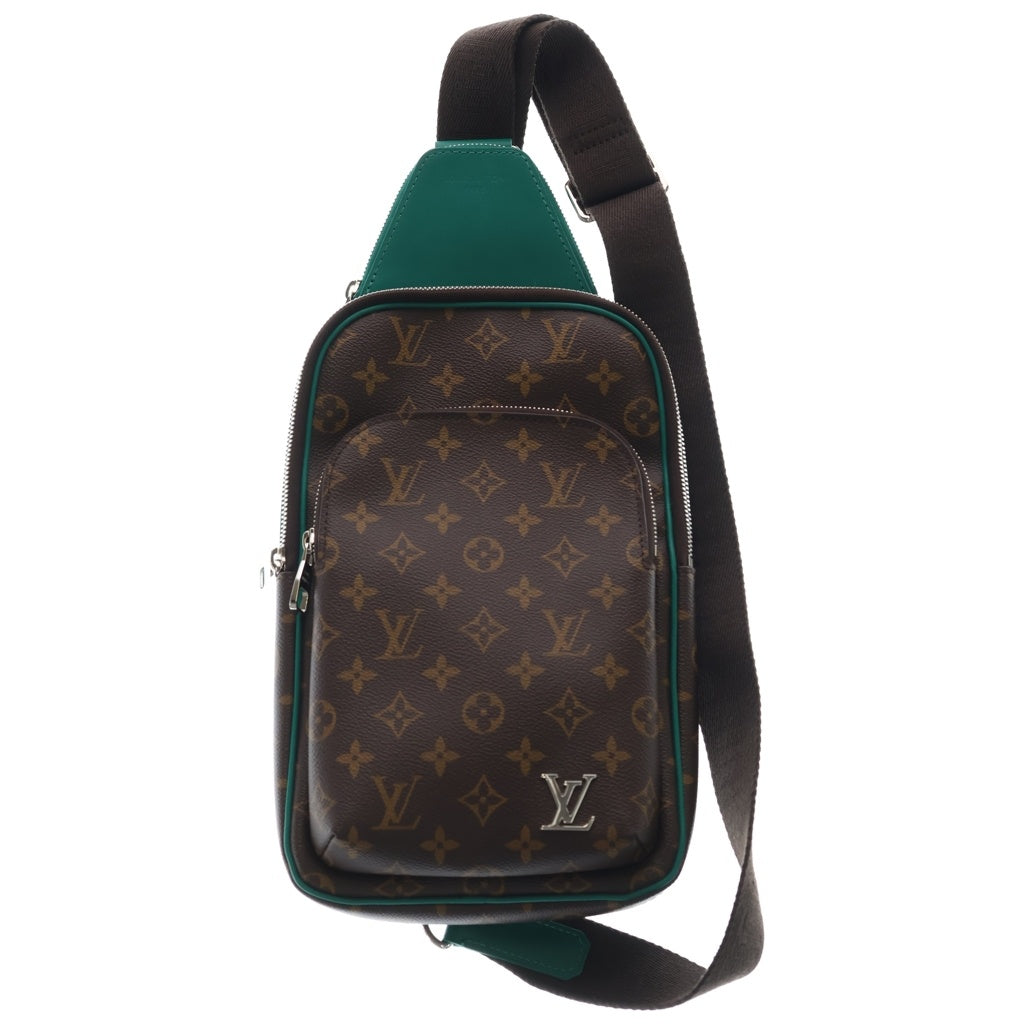 LOUIS VUITTON(ルイヴィトン) モノグラム マカサー アヴェニュー スリングバッグ PVC レザー ボディバッグ ショルダーバッグ M12734 ICタイプ ブラウン/グリーン