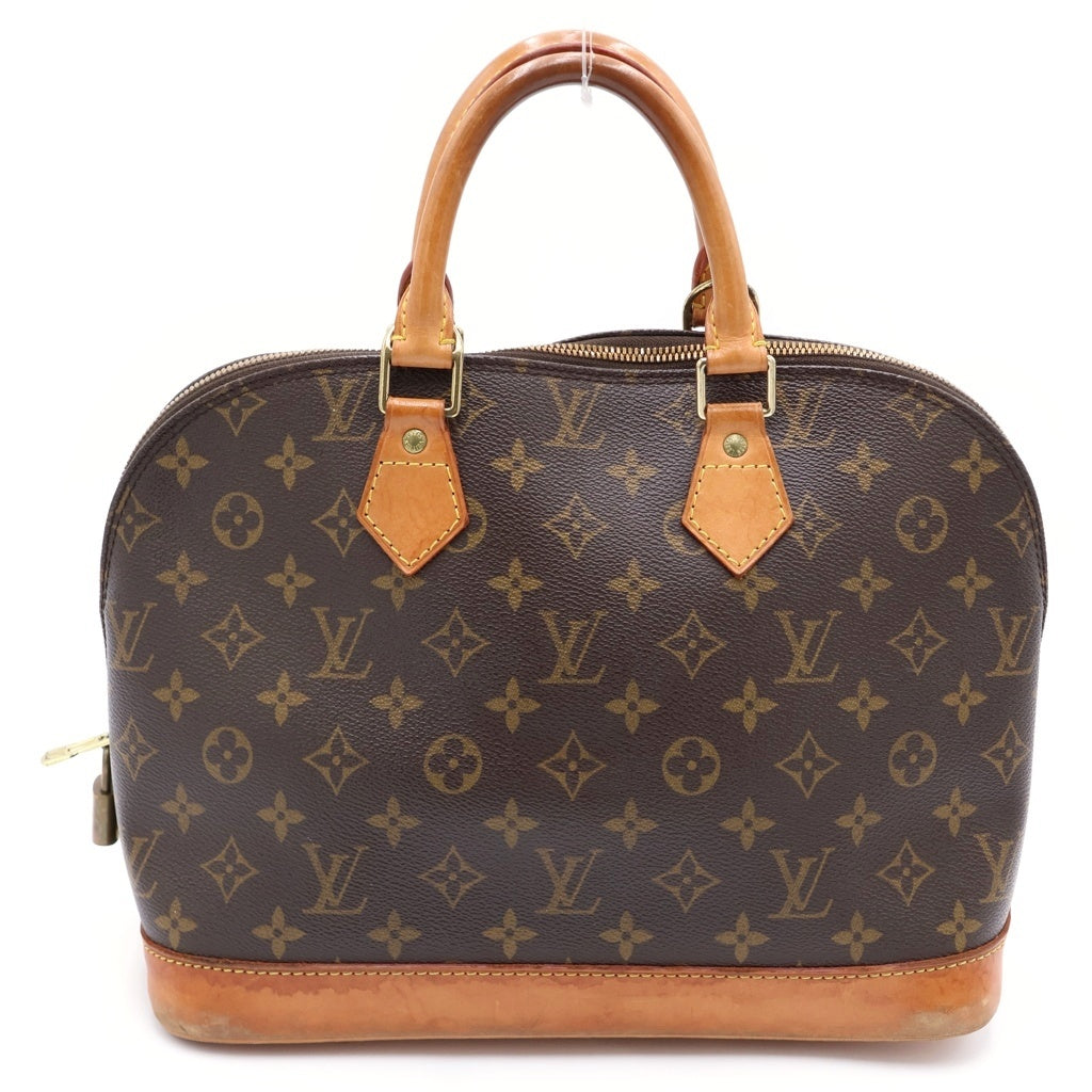 LOUIS VUITTON(ルイヴィトン) モノグラム アルマ ハンドバッグ ブラウン レザー×PVC M51130 ゴールド金具