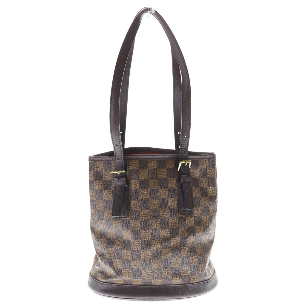 LOUIS VUITTON(ルイヴィトン) ダミエ エベヌ マレ ハンドバッグ ミニトートバッグ ブラウン レザー×PVC N42240 ゴールド金具 レディース