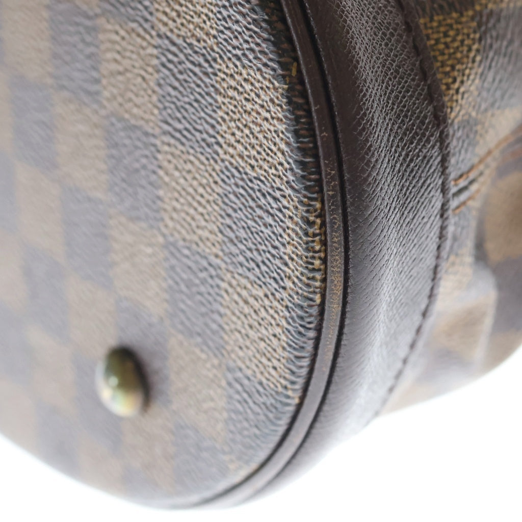 LOUIS VUITTON(ルイヴィトン) ダミエ エベヌ マレ ハンドバッグ ミニトートバッグ ブラウン レザー×PVC N42240 ゴールド金具 レディース