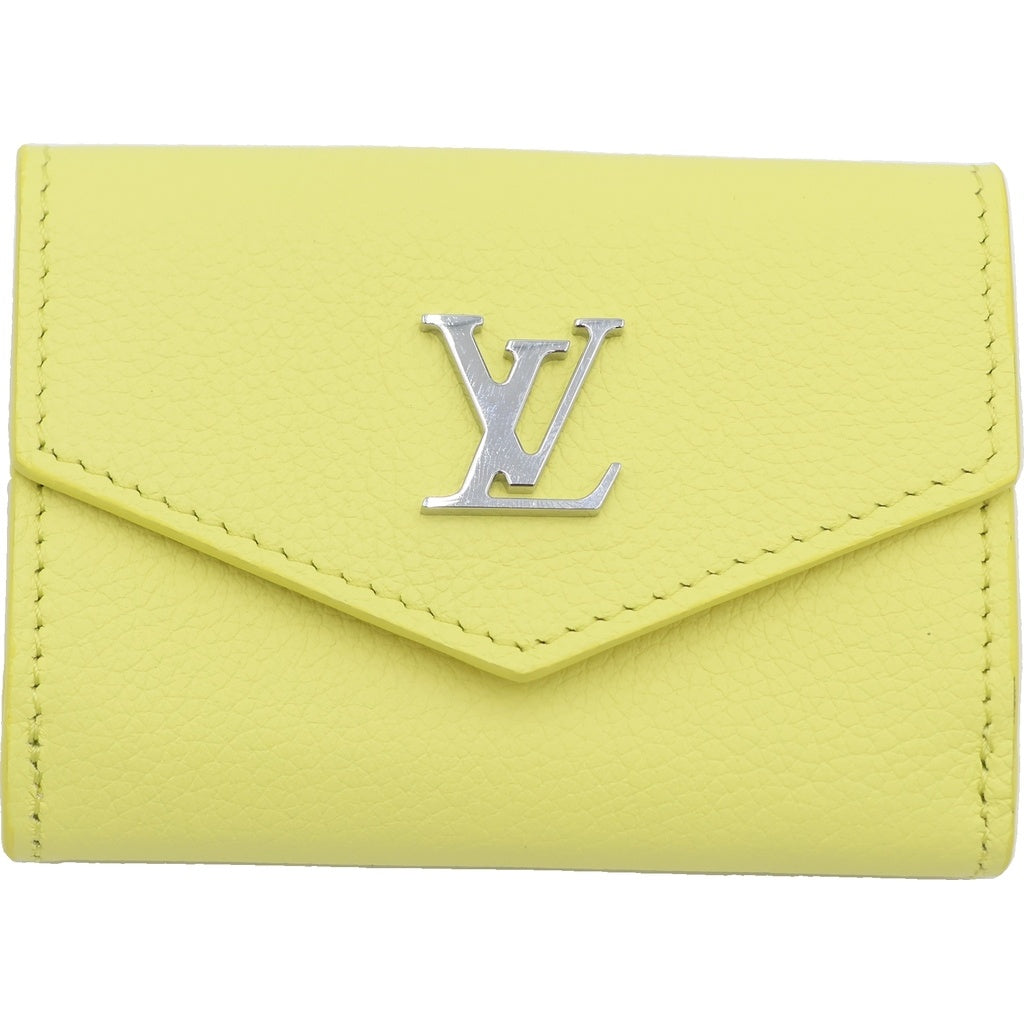 LOUIS VUITTON(ルイヴィトン) ポルトフォイユ・ロックミニ 三つ折り財布 ウォレット ロゴ イエロー レディース