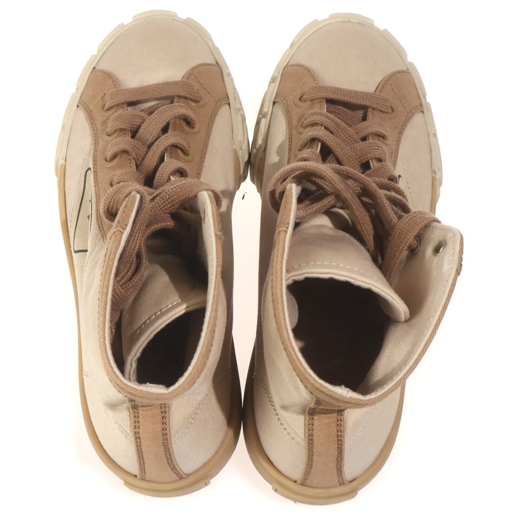 PRADA(プラダ) ハイカット ハイカットスニーカー ベージュ #38 レディース