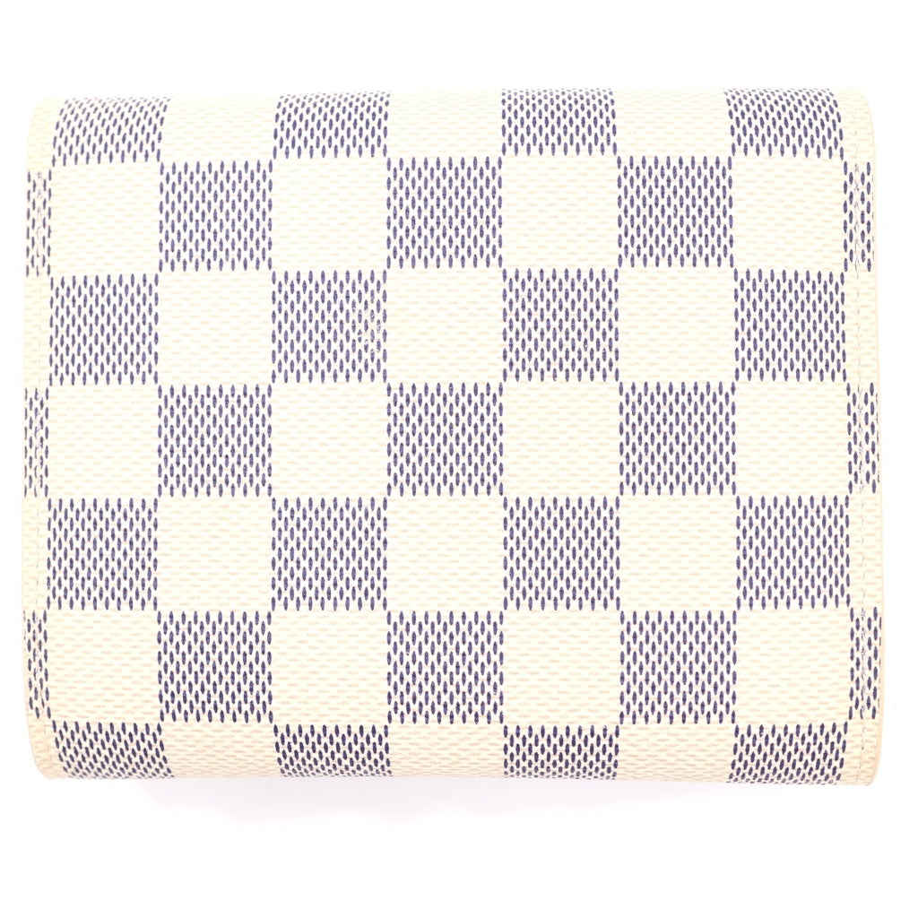 LOUIS VUITTON(ルイヴィトン) ダミエ アズール ポルトフォイユ ジョイ PVC レザー 三つ折り財布 コンパクトウォレット N60030 ホワイト系 レディース