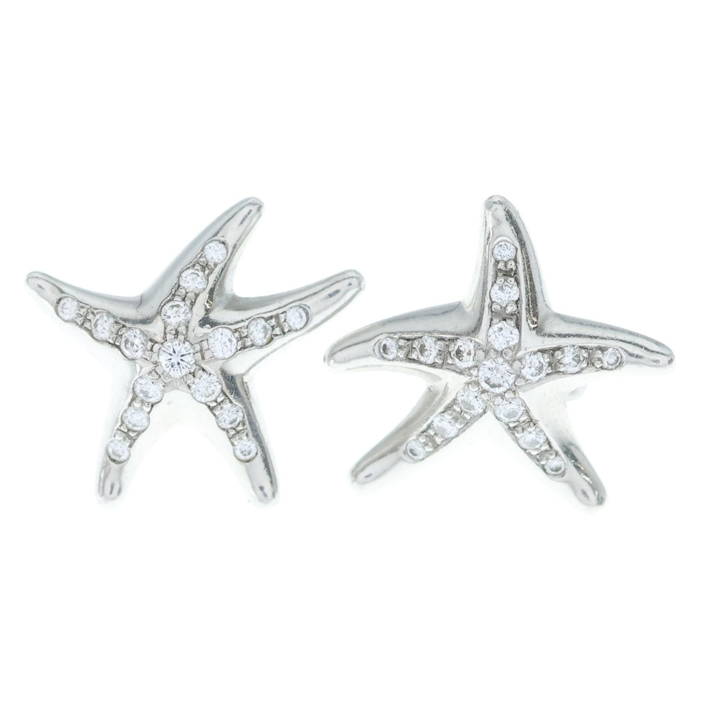 TIFFANY & Co.(ティファニー) スターフィッシュ エルサペレッティ ダイヤ スタッドピアス Pt950 プラチナ レディース