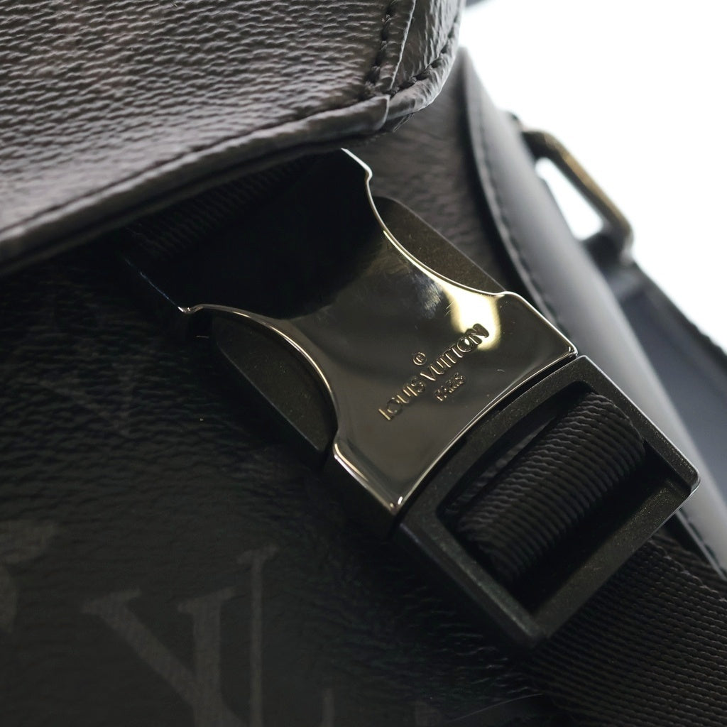 LOUIS VUITTON(ルイヴィトン) モノグラムエクリプス ヴォワヤージュPM ショルダーバッグ ブラック レザー×PVC M40511 ブラック金具