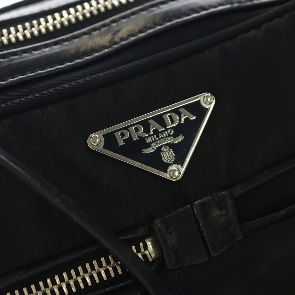 PRADA(プラダ) トライアングルロゴ テスート ナイロン トートバッグ ハンドバッグ ブラック BR1553 レディース