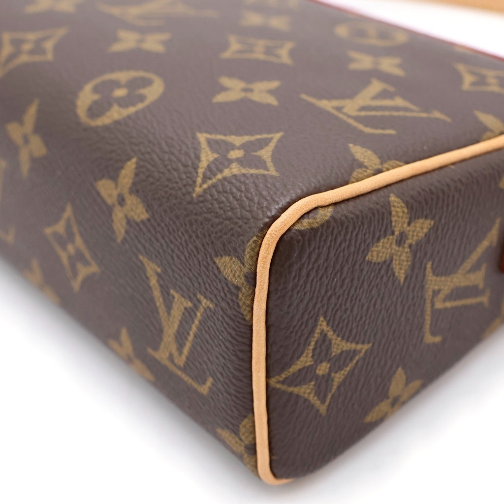 LOUIS VUITTON(ルイヴィトン) モノグラム レシタル PVC レザー ハンドバッグ ブラウン M51900 レディース